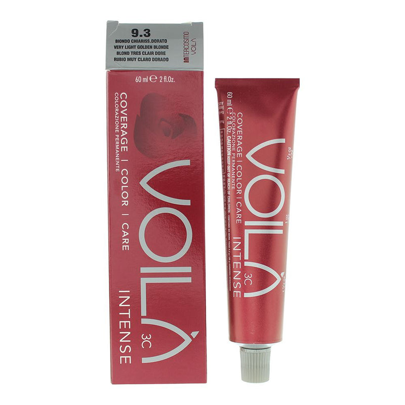 Intercosmo Voila 3C Intense 9.3 Very Light Golden Blonde Hair Colour 60ml