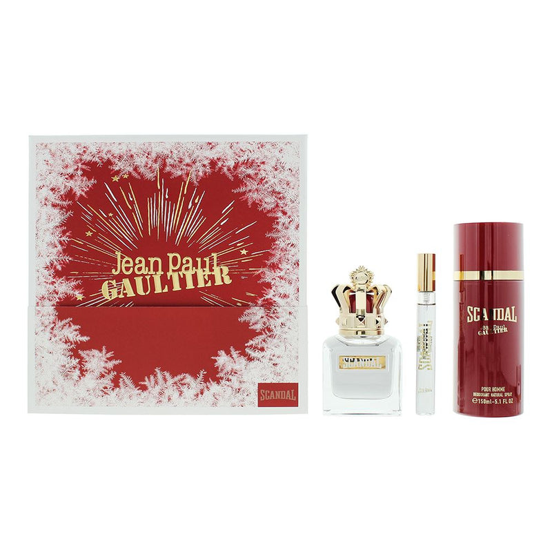 Jean Paul Gaultier Scandal Pour Homme 3 Piece Gift Set For Men