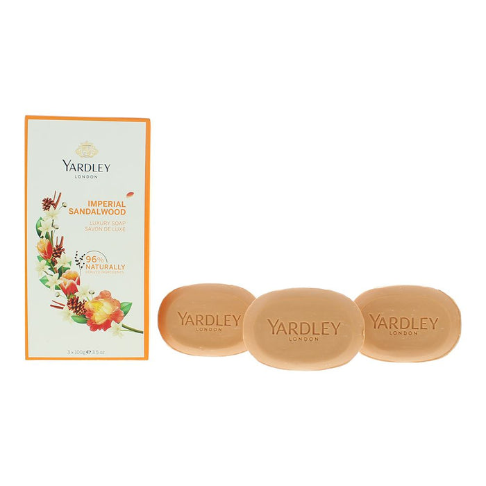 Yardley Imperial Sandalwood 3 Piece Gift Set: Soap 3 x 100g For Unisex