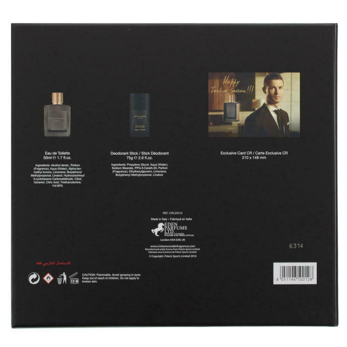 Cristiano Ronaldo Legacy Eau de Toilette 50ml & Deo Stick 75g (Black Box)