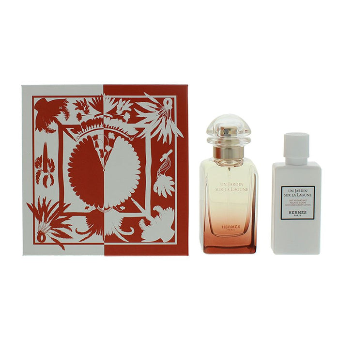 Hermes Un Jardin Sur La Lagune Gift Set: EDT 50ml - Body Lotion 40ml Unisex