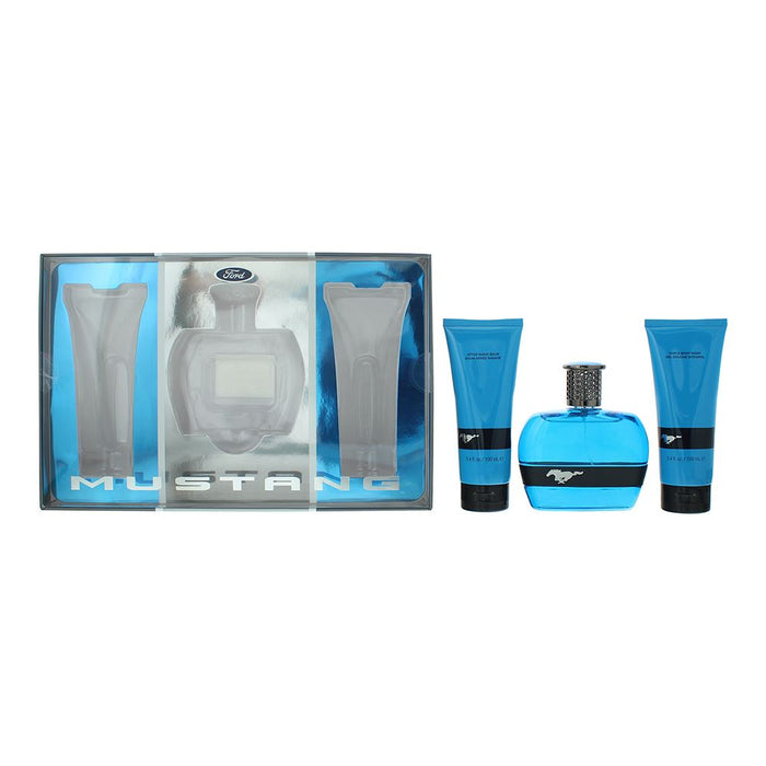 Mustang Blue 3 Piece Gift Set For Him Men