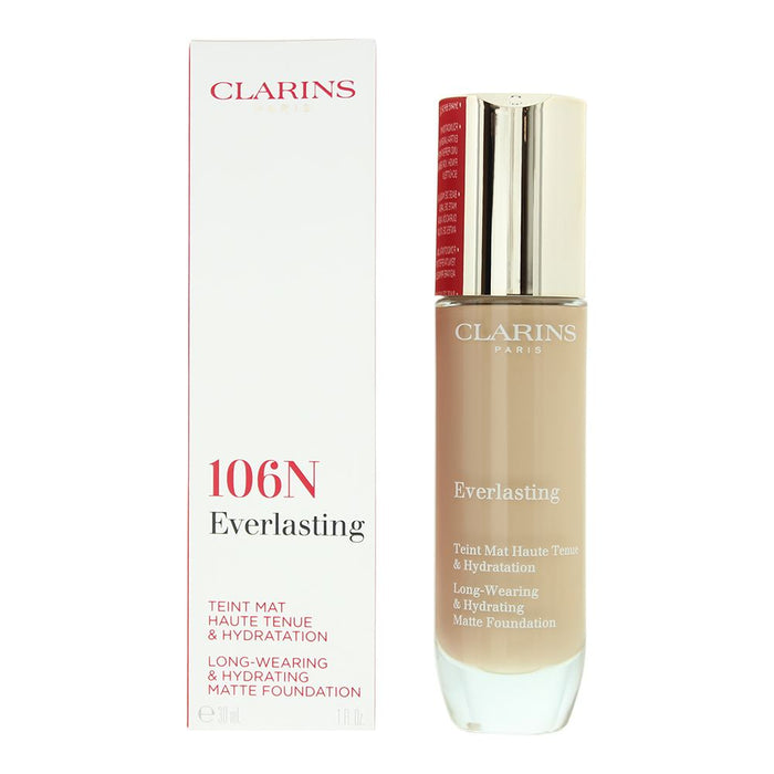 Clarins Everlasting Long-Wearing 106N Vanilla Foundation 30ml For Women