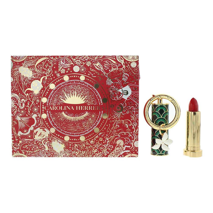 Carolina Herrera Fabulous Kiss 3-Piece Gift Set with Satin Red Lipstick 3.5g