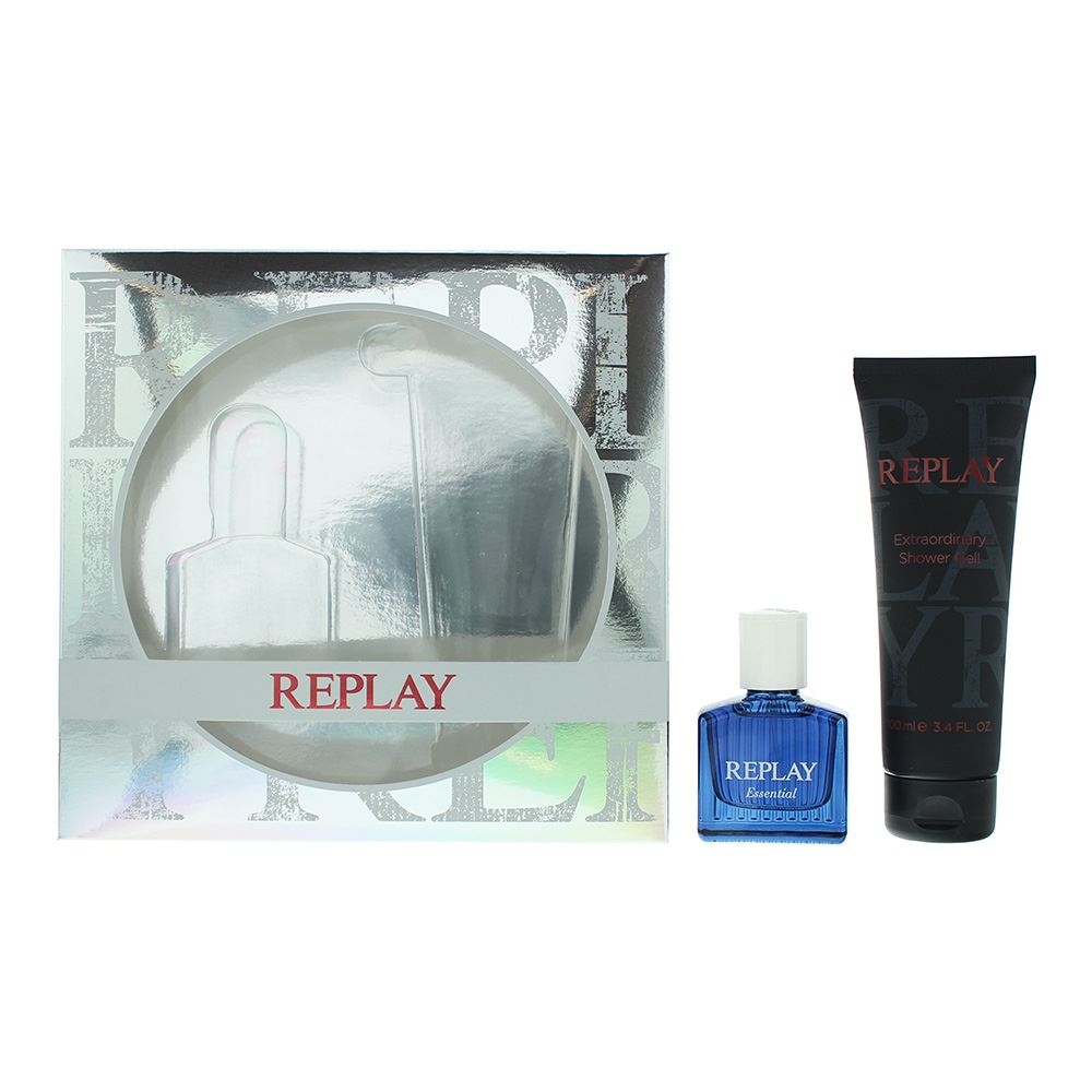Replay Essential For Him 3 Piece Gift Set: EDT 30ml Shower Gel 100ml F ...