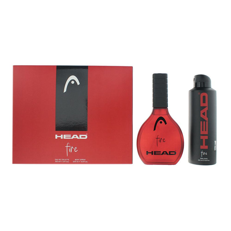 Head Fire 2 Piece Gift Set: EDT 100ml - Deodorant Spray 200ml For Men