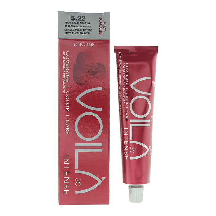 Intercosmo Voila 3C Intense 5.22 Light Brown Intense Purple Hair Colour 60ml