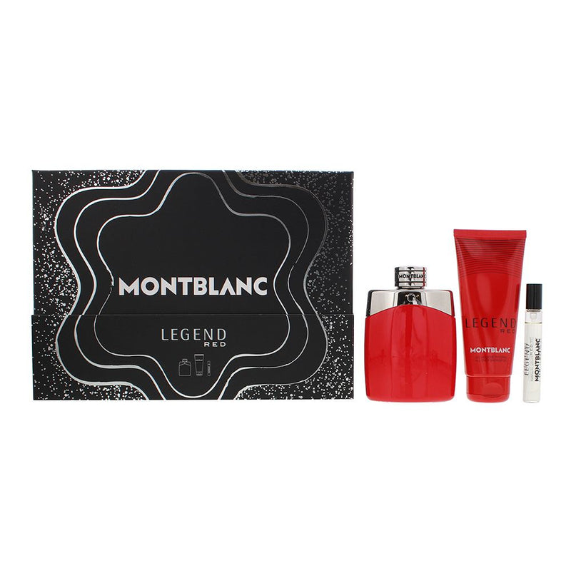 Montblanc Legend Red 3pc Gift Set - EDP 100ml - EDP 7ml - Shower gel 100ml Men