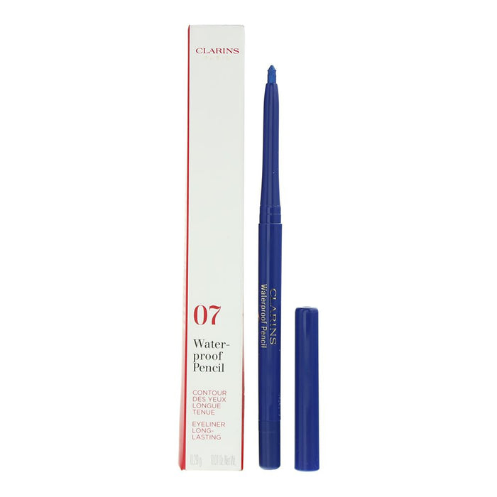 Clarins Water Proof Pencil 07 Blue Lily Eyeliner 0.28g For Women