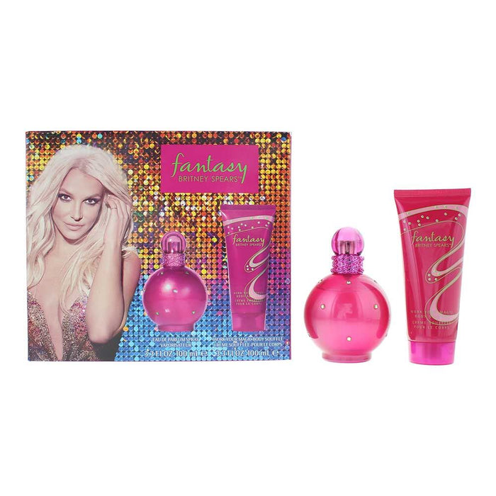 Britney Spears Fantasy 2 Pcs Gift Set: EDP 100ml - Body Souffle 100ml For Women