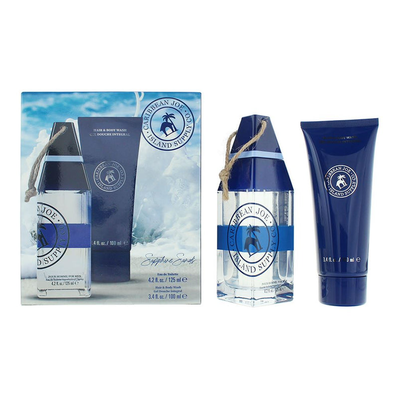 Caribbean Joe Island Supply Sapphire Sands Photobox 2 Piece Gift Set For Men