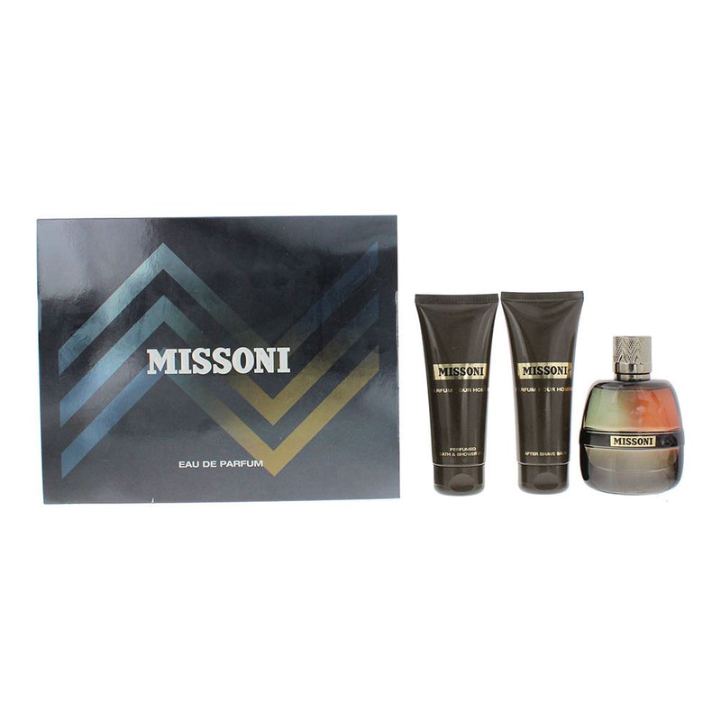 Missoni 3 Piece Gift Set: EDP 100ml - Aftershave 100ml - Shower Gel 100mlFor Men