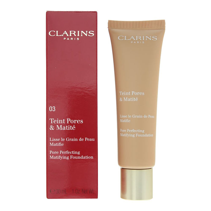 Clarins Pore Perfecting Matifying 03 Nude Honey Foundation 30ml For Women