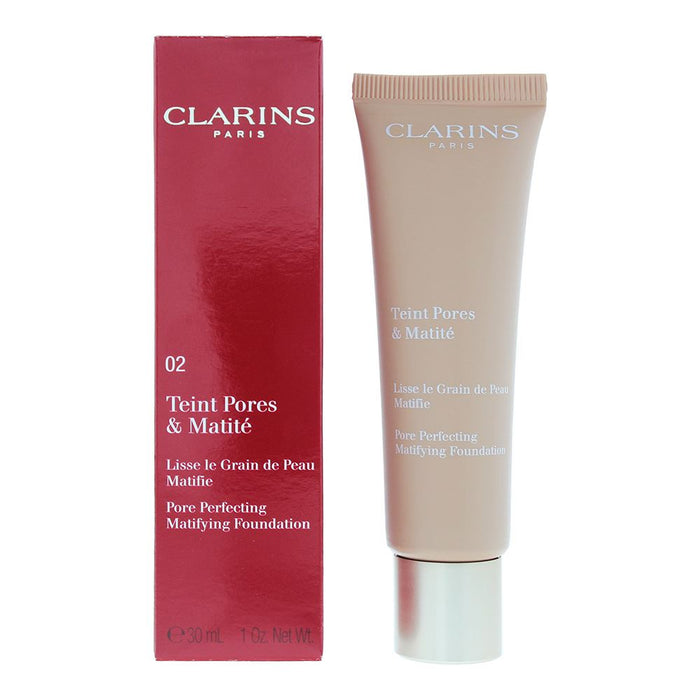 Clarins Pore Perfecting Matifying Foundation 02 Nude Beige Liquid 30ml