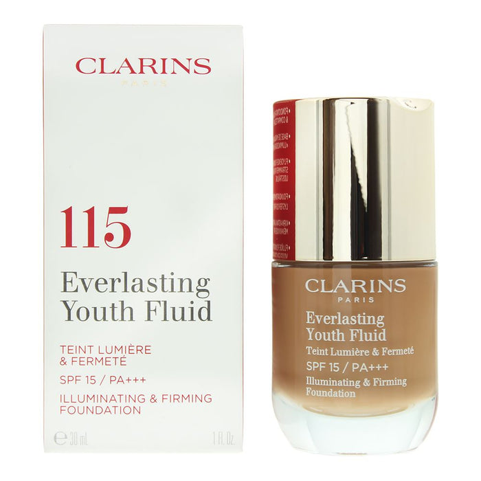 Clarins Everlasting Youth Fluid 115 Cognac Foundation 30ml For Women