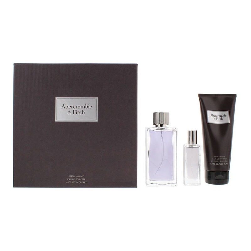 Abercrombie & Fitch First Instinct Gift Set EDTX2 100ml & 15ml  Body Wash 200ml