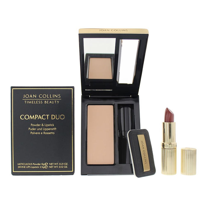 Joan Collins Compact Duo Powder 6G - Katrina Cream Lipstick 3.5G For Women