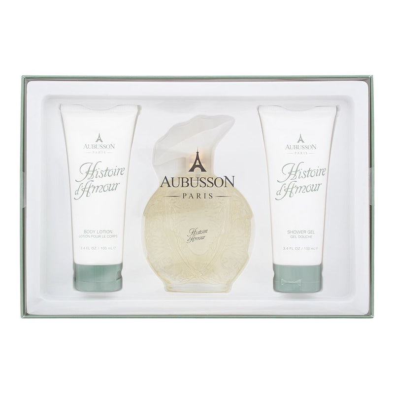 Aubusson Histoire D'amour Gift Set EDP 100ml -Body Lotion 100ml-Shower Gel 100ml