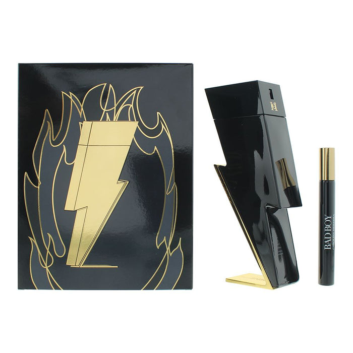 Carolina Herrera Bad Boy 2 Piece Gift Set EDT 100ml - EDT 10ml Spray For Him Men