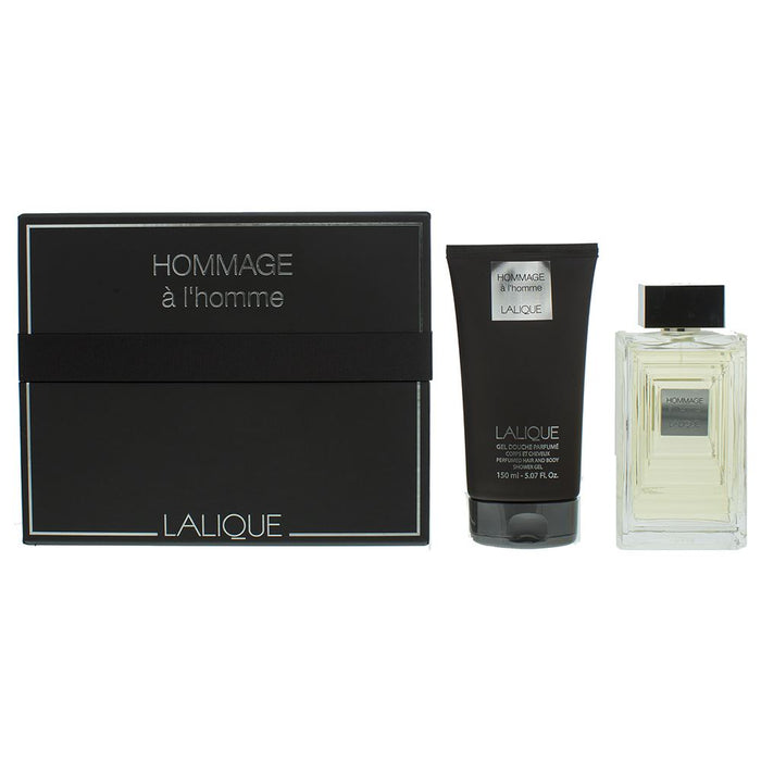 Lalique Hommage A L'Homme Lalique EDT 100ml & Hair And Shower Gel 150ml Gift Set