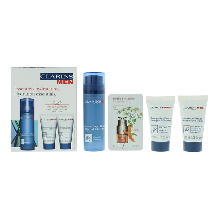 Clarins Hydration Essentials 4 Pcs Gift Set For Men Him Brand NEW