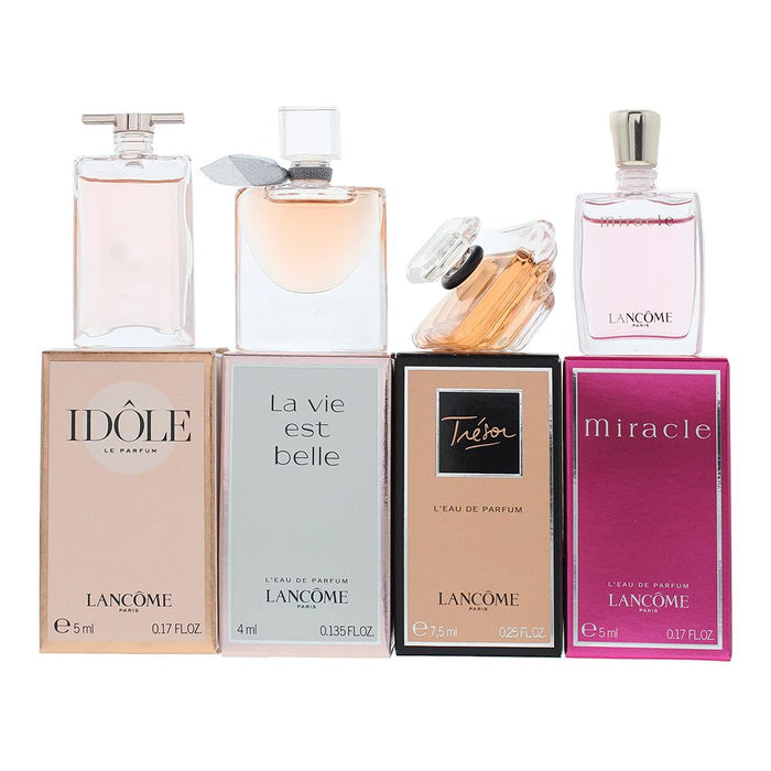 Lancome EDP 4Pcs Giftset Idole 5ml La Vie Est Belle 4ml Tresor 7.5ml Miracle 5ml