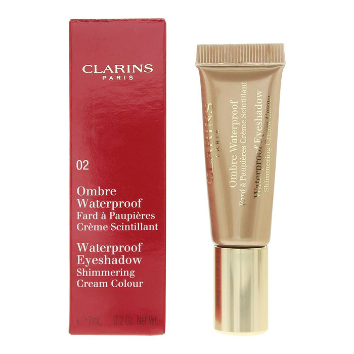Clarins Waterproof Eyeshadow Shimmering Cream 02 Golden Sand 7ml For Women