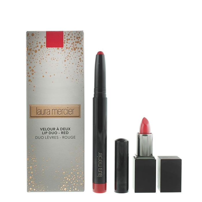 Laura Mercier Velour A Deux Lip Duo Red Matte Lipstick - Mini Lip Colour