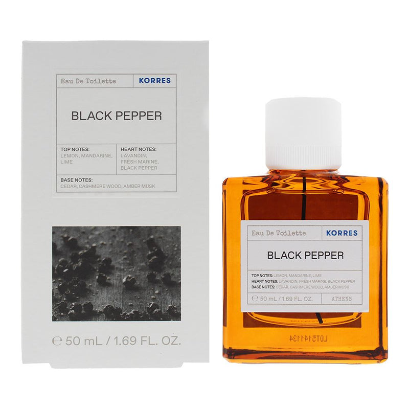 Korres Black Pepper Eau de Toilette 50ml Men Spray
