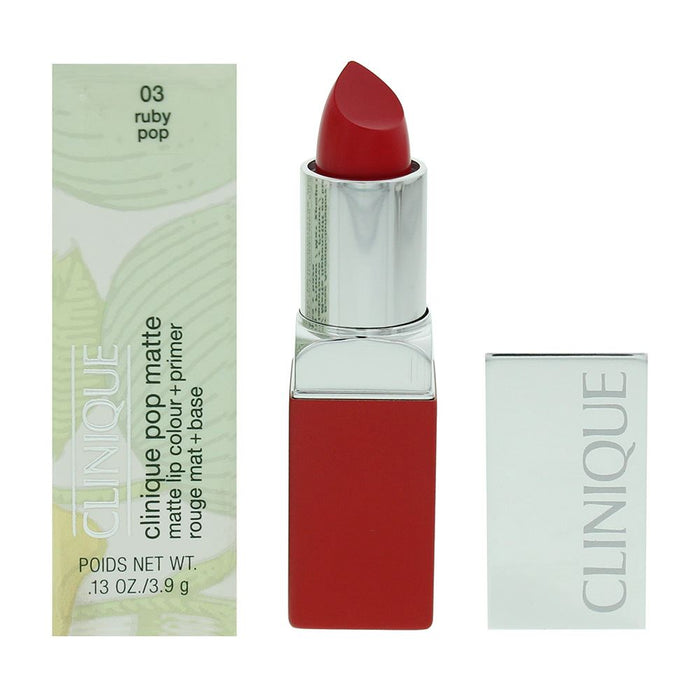 Clinique Pop Matte 03 Ruby Pop Lip Colour  Primer 3.9g
