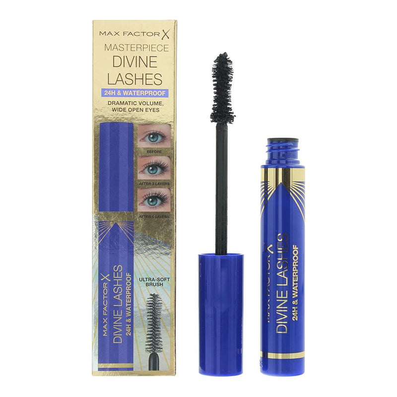 Max Factor Divine Lashes 24H Waterproof Black Mascara 9ml For Women