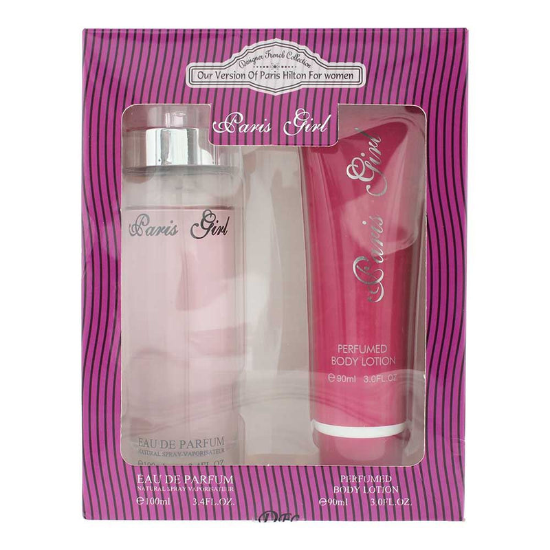 Designer French Collection Paris Girl Eau de Parfum 2 Pieces Gift Set For Women