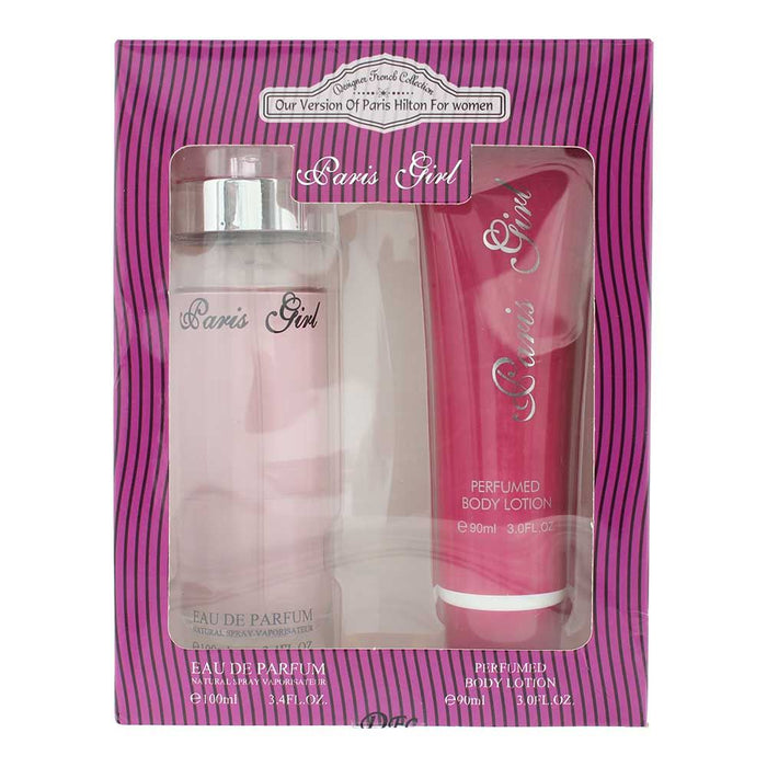 Designer French Collection Paris Girl Eau de Parfum 2 Pieces Gift Set For Women