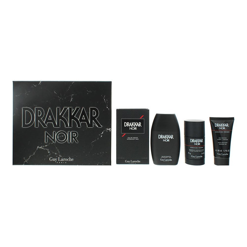 Guy Laroche Drakkar Noir EDP 100ml - Shower Gel 50ml - Deodorant Stick 75g Men