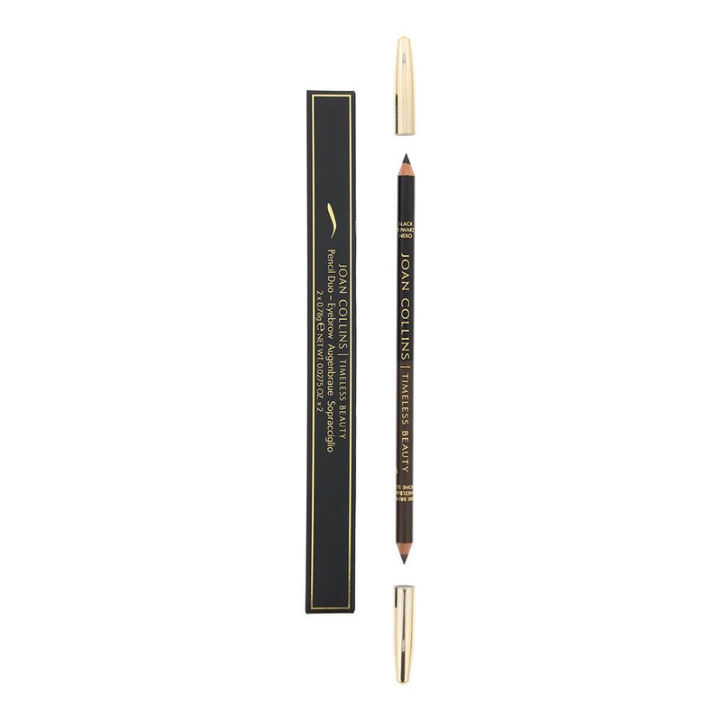 Joan Collins Eyebrow Pencil Duo Black/Dark Brown 1.56G For Women
