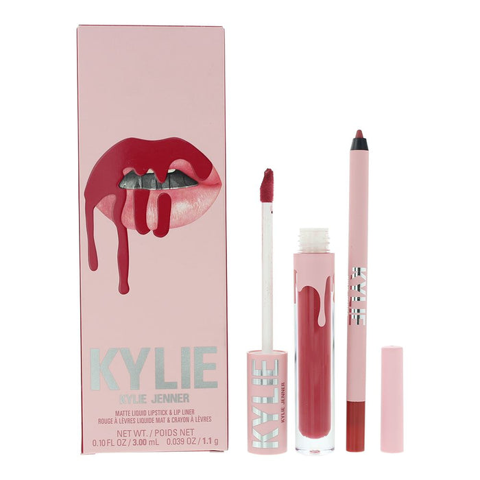 Kylie By Kylie Jenner Matte Lip Kit 503 Bad Lil Thing 2 Piece Gift Set For Women