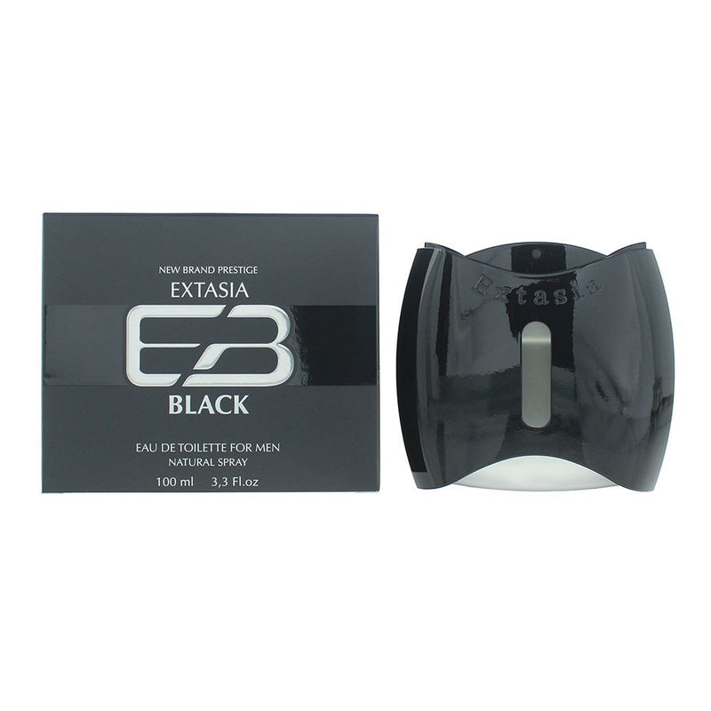 New Brand Extasia Black For Men Eau De Toilette 100ml For Men