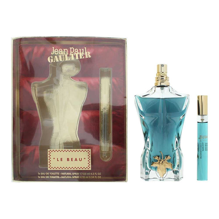 Jean Paul Gaultier Le Beau 2 Piece Gift Set: EDT 125ml - EDT 10ml For Men
