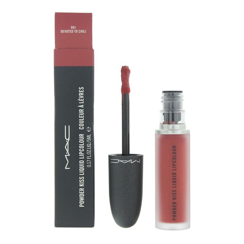 Mac Powder Kiss 991 Devoted To Chili Liquid Lip Colour 5ml For Women
