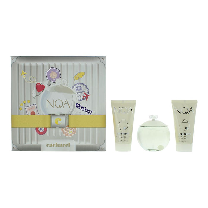 Cacharel Noa 3 Pcs Gift Set: EDT 100ml - Body Lotion 2x50ml For Women Brand NEW