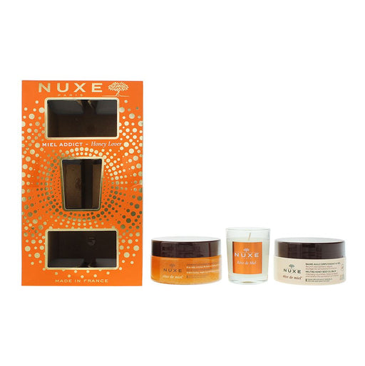 Nuxe Honey Lover Body Oil Balm - Nourishing Body Scrub - Candle