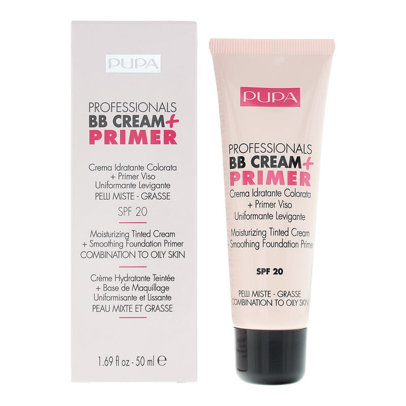 Pupa Professionals BB Cream  Primer 001 Nude SPF 20 Tinted Cream 50ml