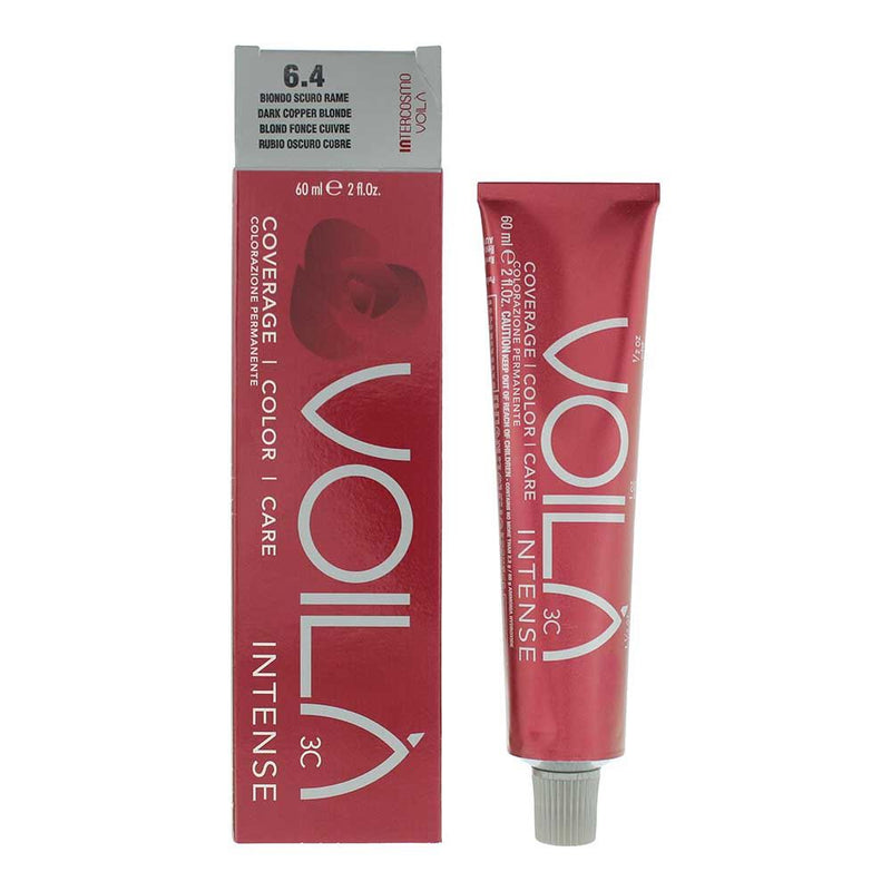 Intercosmo Voila Intense 6.4 Dark Copper Blonde Hair Colour 60ml For Women