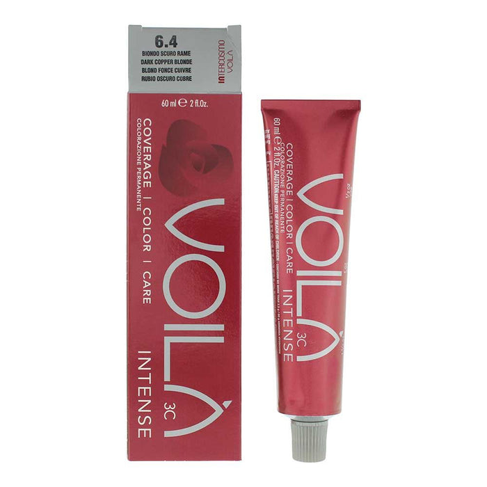 Intercosmo Voila Intense 6.4 Dark Copper Blonde Hair Colour 60ml For Women