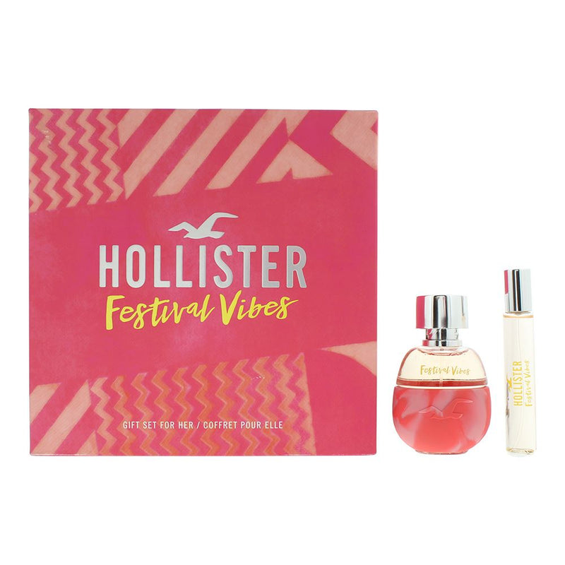 Hollister Festival Vibes 2 Piece Gift Set: EDP 50ml - EDP 15ml Women Spray