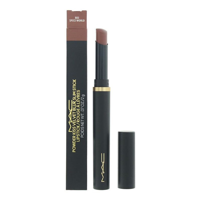 Mac Powder Kiss Velvet Blur Slim Stick 883 Spice World Lipstick 2g For Women