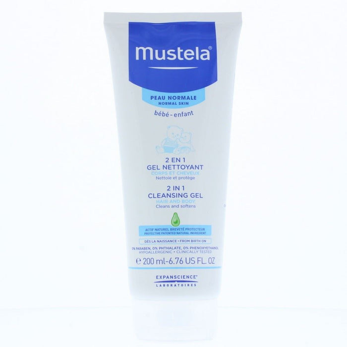 Mustela 2 In 1 Cleansing Gel Hair And Body 200ml