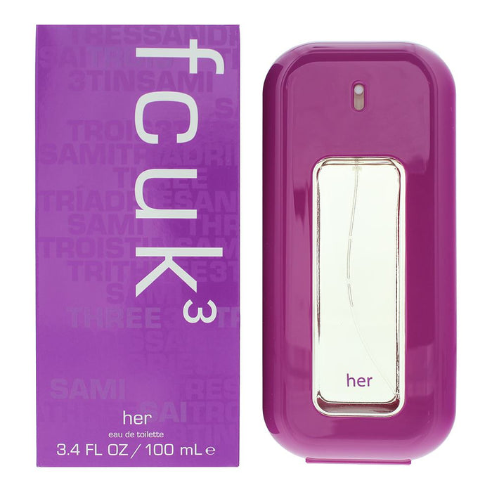 FCUK 3 Her Eau De Toilette 100ml Women Spray