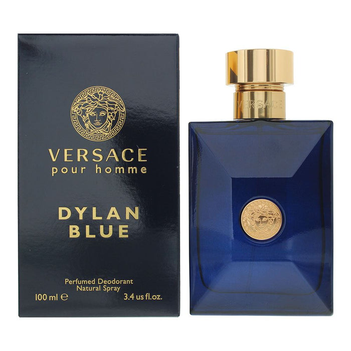 Versace Pour Homme Dylan Blue Perfumed Deodorant Glass Bottle 100ml For Men