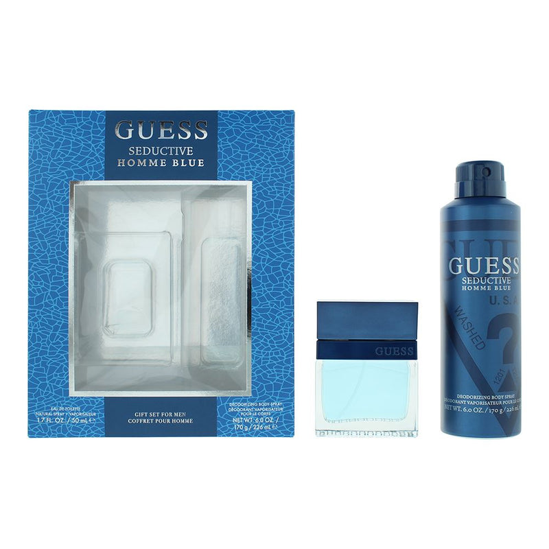 Guess Seductive Homme Blue 2 Piece Gift Set: EDT 50ml - Body Spray 226ml For Men